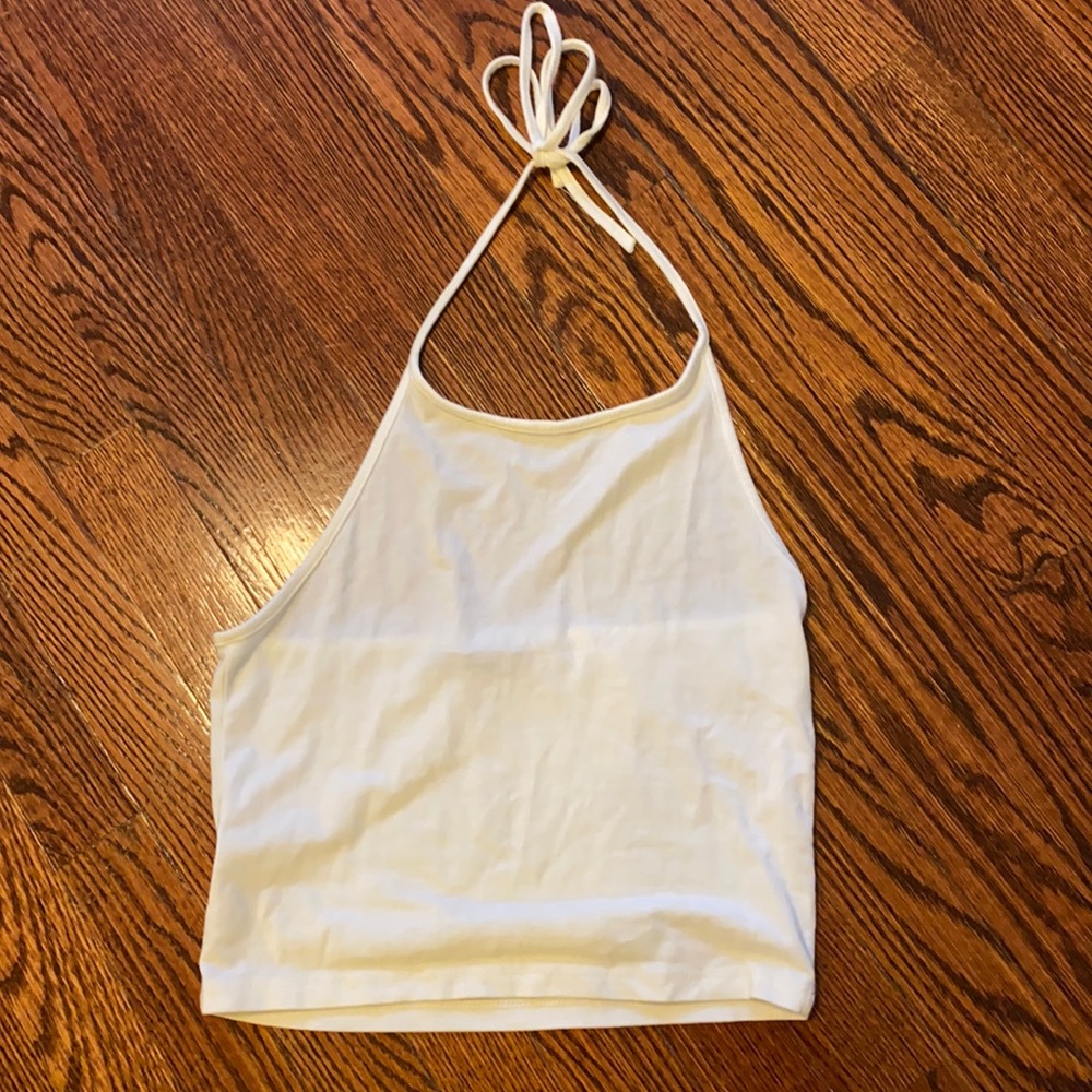Brandy Melville White Halter Tank